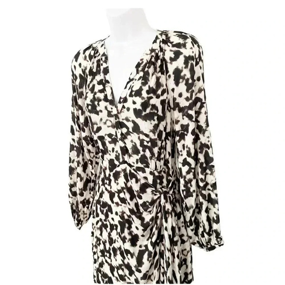 NWT Rails Tyra Midi Dress Blurred Cheetah Print size XS - Picture 4 of 14
